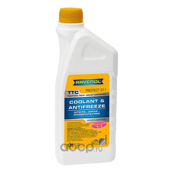 Антифриз RAVENOL TTC Protect C11 Concentrate (концентрат), 1.5 литра